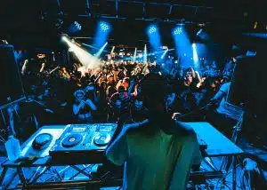 DJ and crowd in a scottsdale club