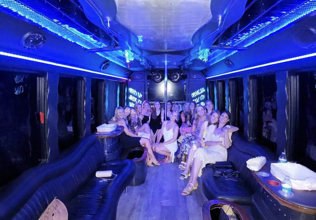 clubbing in scottsdale Group of friends partying on the party bus!