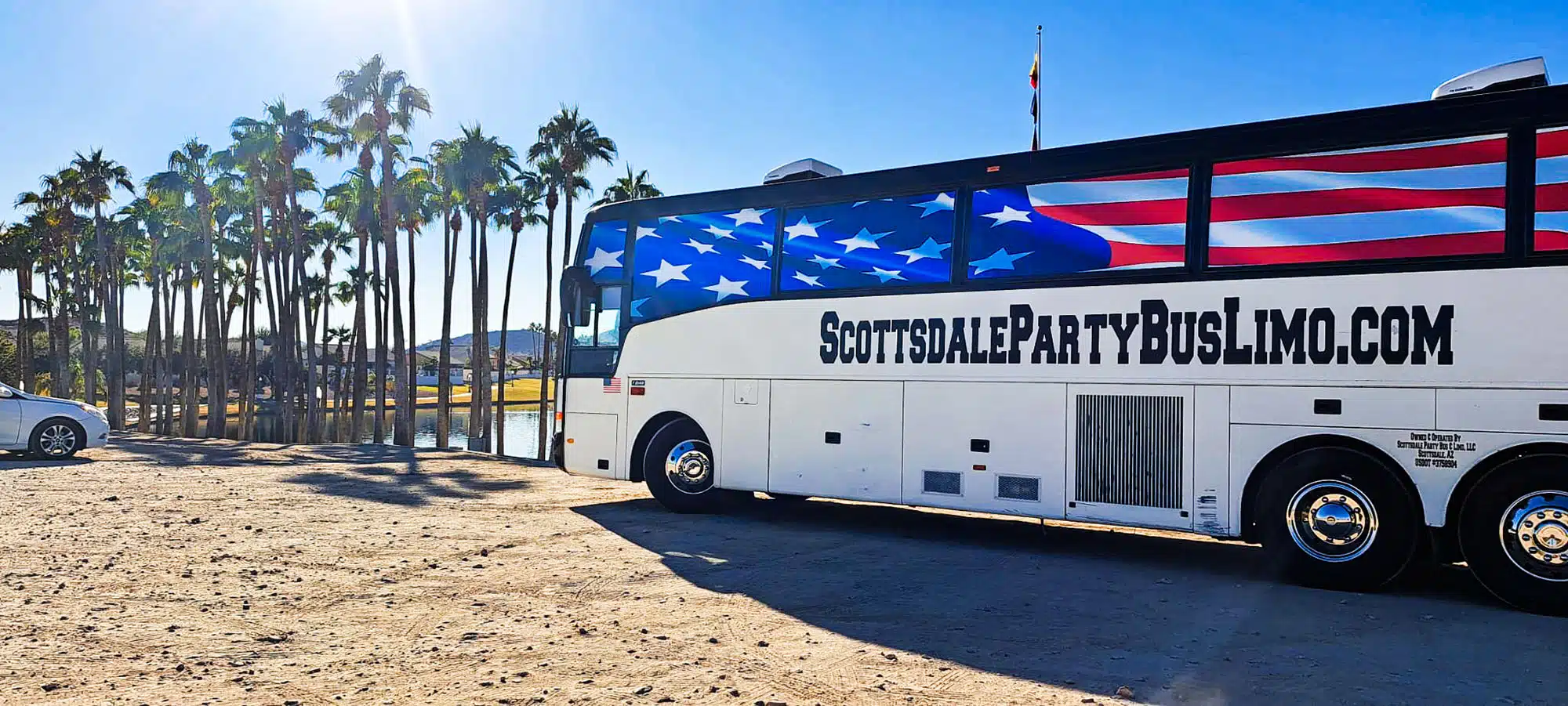 Scottsdale Party Bus & Limo bus at Papago Park